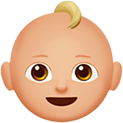👶🏼 Emoji Bebé: Tono De Piel Claro Medio en Apple iOS 16.4.