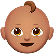 👶🏽 Emoji Bebé: Tono De Piel Medio en Apple iOS 16.4.