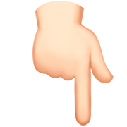 👇🏻 Emoji Dorso Da Mão Com Dedo Indicador Apontando Para Baixo: Pele Clara na Apple iOS 16.4.