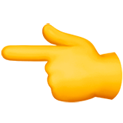 👈 Emoji Dorso Da Mão Com Dedo Indicador Apontando Para A Esquerda na Apple iOS 16.4.