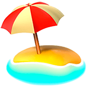 Emoji 🏖️ Spiaggia Con Ombrellone su Apple iOS 16.4.