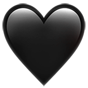 Emoji 🖤 Cuore Nero su Apple iOS 16.4.
