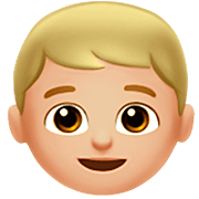 👦🏼 Emoji Junge: mittelhelle Hautfarbe Apple iOS 16.4.