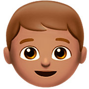 👦🏽 Emoji Niño: Tono De Piel Medio en Apple iOS 16.4.