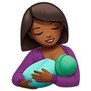 🤱🏾 Emoji Lactancia Materna: Tono De Piel Oscuro Medio en Apple iOS 16.4.