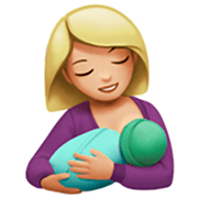 🤱🏼 Emoji Lactancia Materna: Tono De Piel Claro Medio en Apple iOS 16.4.