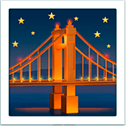 Emoji 🌉 Ponte Di Notte su Apple iOS 16.4.