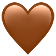 Émoji 🤎 Cœur Marron sur Apple iOS 16.4.