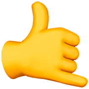 🤙 Emoji ruf-mich-an-Handzeichen Apple iOS 16.4.