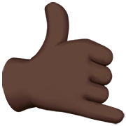 Emoji 🤙🏿 Mano Con Gesto Di Chiamata: Carnagione Scura su Apple iOS 16.4.