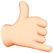 Emoji 🤙🏻 Mano Con Gesto Di Chiamata: Carnagione Chiara su Apple iOS 16.4.