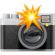 Emoji 📸 Fotocamera Con Flash su Apple iOS 16.4.