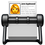 Emoji 📇 Schedario su Apple iOS 16.4.