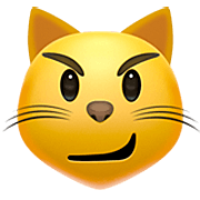 Emoji 😼 Gatto Con Sorriso Sarcastico su Apple iOS 16.4.