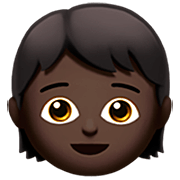 🧒🏿 Emoji Kind: dunkle Hautfarbe Apple iOS 16.4.