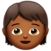 🧒🏾 Emoji Kind: mitteldunkle Hautfarbe Apple iOS 16.4.