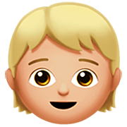 Emoji 🧒🏼 Bimbo: Carnagione Abbastanza Chiara su Apple iOS 16.4.
