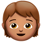 Emoji 🧒🏽 Bimbo: Carnagione Olivastra su Apple iOS 16.4.
