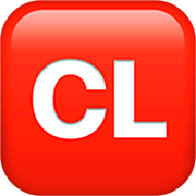 🆑 Emoji Großbuchstaben CL in rotem Quadrat Apple iOS 16.4.
