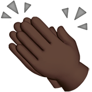 👏🏿 Emoji Mãos Aplaudindo: Pele Escura na Apple iOS 16.4.