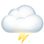 🌩️ Emoji Wolke mit Blitz Apple iOS 16.4.