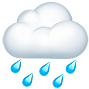 🌧️ Emoji Wolke mit Regen Apple iOS 16.4.