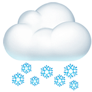 🌨️ Emoji Wolke mit Schnee Apple iOS 16.4.