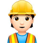 👷🏻 Emoji Trabalhador De Construção Civil: Pele Clara na Apple iOS 16.4.