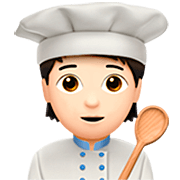 Émoji 🧑🏻‍🍳 Cuisinier (tous Genres) : Peau Claire sur Apple iOS 16.4.