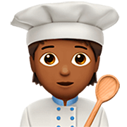 🧑🏾‍🍳 Emoji Cocinero: Tono De Piel Oscuro Medio en Apple iOS 16.4.