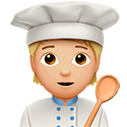 🧑🏼‍🍳 Emoji Cocinero: Tono De Piel Claro Medio en Apple iOS 16.4.