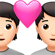 💑🏻 Emoji Pareja Enamorada, Tono De Piel Claro en Apple iOS 16.4.