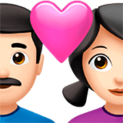 👨🏻‍❤️‍👩🏻 Emoji Pareja Enamorada - Hombre: Tono De Piel Claro, Mujer: Tono De Piel Claro en Apple iOS 16.4.
