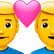 Émoji 👨‍❤️‍👨 Couple Avec Cœur : Homme Et Homme sur Apple iOS 16.4.