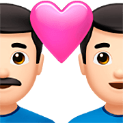 👨🏻‍❤️‍👨🏻 Emoji Pareja Enamorada - Hombre: Tono De Piel Claro, Hombre: Tono De Piel Claro en Apple iOS 16.4.