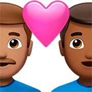Émoji 👨🏽‍❤️‍👨🏾 Couple Avec Cœur - Homme: Peau Légèrement Mate, Homme: Peau Mate sur Apple iOS 16.4.