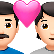 Emoji 👨🏻‍❤️‍🧑🏻 Coppia Con Cuore: uomo, persona, Carnagione Chiara su Apple iOS 16.4.