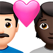 Émoji 👨🏻‍❤️‍🧑🏿 Couple Avec Cœur: Homme, Personne, Peau Claire, Peau Foncée sur Apple iOS 16.4.