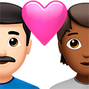 👨🏻‍❤️‍🧑🏾 Emoji Pareja Enamorada: Hombre, Persona, Tono De Piel Claro, Tono De Piel Oscuro Medio en Apple iOS 16.4.