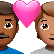 👨🏾‍❤️‍🧑🏽 Emoji Pareja Enamorada: Hombre, Persona, Tono De Piel Oscuro Medio, Tono De Piel Medio en Apple iOS 16.4.