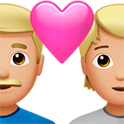 Emoji 👨🏼‍❤️‍🧑🏼 Coppia Con Cuore: uomo, persona, Carnagione Abbastanza Chiara su Apple iOS 16.4.
