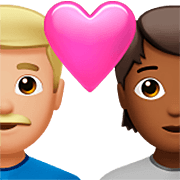 👨🏼‍❤️‍🧑🏾 Emoji Casal Apaixonado: Homem, Pessoa, Pele Morena Clara, Pele Morena Escura na Apple iOS 16.4.