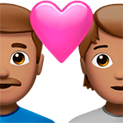 👨🏽‍❤️‍🧑🏽 Emoji Pareja Enamorada: Hombre, Persona, Tono De Piel Medio en Apple iOS 16.4.