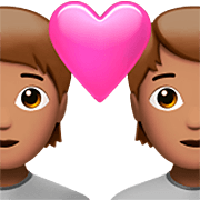 Émoji 💑🏽 Couple Avec Cœur, Peau Légèrement Mate sur Apple iOS 16.4.