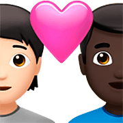 Émoji 🧑🏻‍❤️‍👨🏿 Couple Avec Cœur: Personne, Homme, Peau Claire, Peau Foncée sur Apple iOS 16.4.