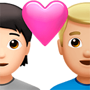 🧑🏻‍❤️‍👨🏼 Emoji Pareja Enamorada: Persona, Hombre, Tono De Piel Claro, Tono De Piel Claro Medio en Apple iOS 16.4.