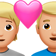 Émoji 🧑🏼‍❤️‍👨🏼 Couple Avec Cœur: Personne, Homme, Peau Moyennement Claire sur Apple iOS 16.4.