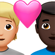 🧑🏼‍❤️‍👨🏿 Emoji Liebespaar: Person, Mannn, mittelhelle Hautfarbe, dunkle Hautfarbe Apple iOS 16.4.