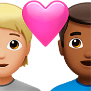Émoji 🧑🏼‍❤️‍👨🏾 Couple Avec Cœur: Personne, Homme, Peau Moyennement Claire, Peau Mate sur Apple iOS 16.4.