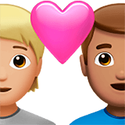 🧑🏼‍❤️‍👨🏽 Emoji Casal Apaixonado: Pessoa, Homem, Pele Morena Clara, Pele Morena na Apple iOS 16.4.